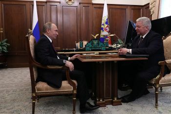 Встреча президента Путина с председателем ФНПР Шмаковым