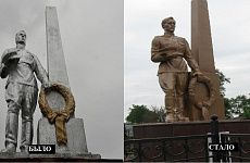 Памятник воинам, погибшим в годы Великой Отечественной войны в поселке Ульяновка Георгиевского городского округа. 