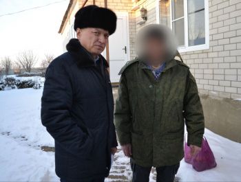 Глава Георгиевского округа Андрей Зайцев навестил мобилизованного земляка