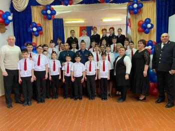 В школе №5 им. О.В.Гудкова прошло торжественное посвящение пятиклассников в кадеты